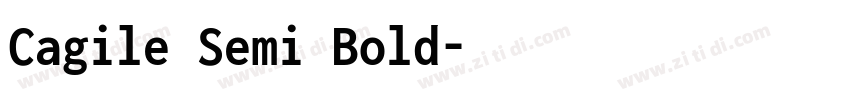 Cagile Semi Bold字体转换